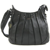 On Trend Ladies Leather Handbag Bag Latest Style - Black, Brown, Tan or Red (Black)